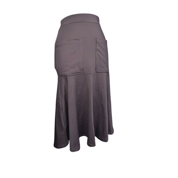 Halara High Waisted Midi Casual Work Cargo Skirt Sz XS Brown Stretch - Picture 7 of 13